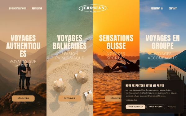 Jerrycan Voyages - rÃ©fÃ©rence web Pixinside